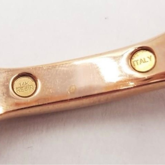 14K Gold Slip On Resin Core Bangle Bracelet - Picture 12 of 12